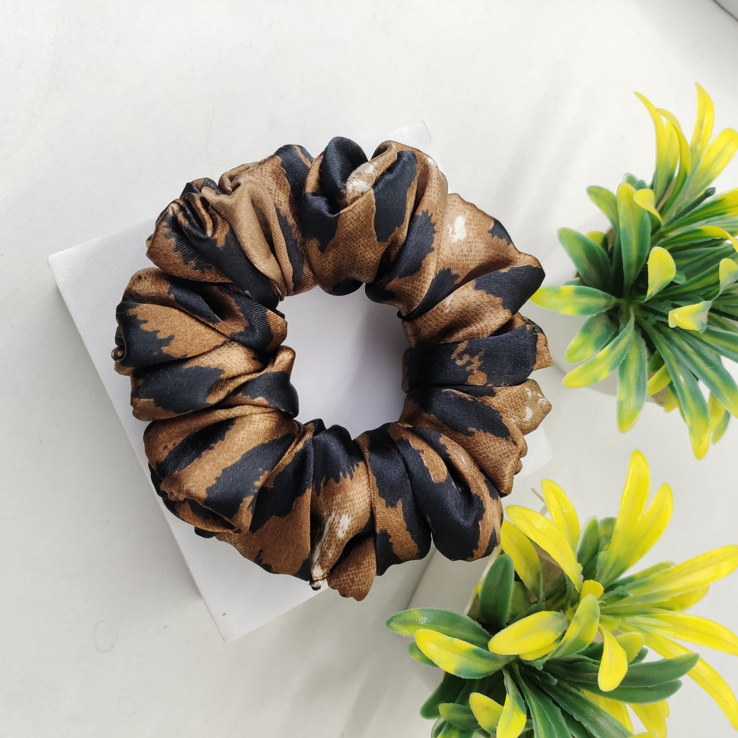 Satin Scrunchie - Tiger Print
