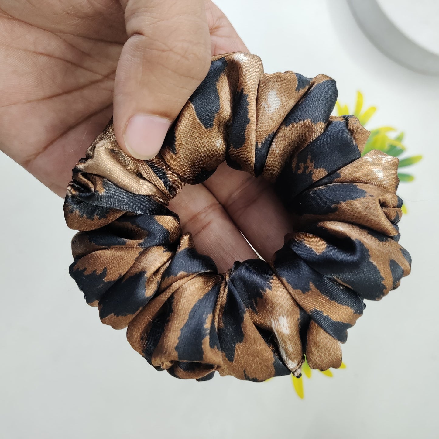 Satin Scrunchie - Tiger Print