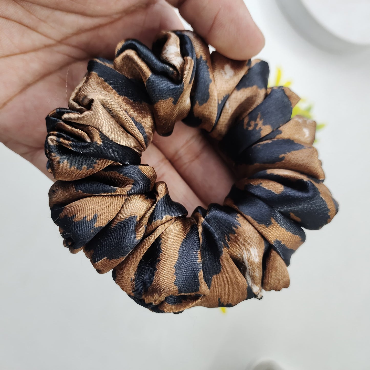 Satin Scrunchie - Tiger Print