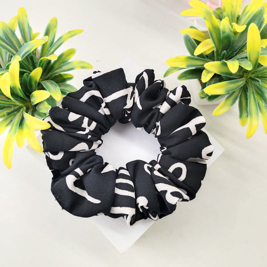 Black White Scrunchie