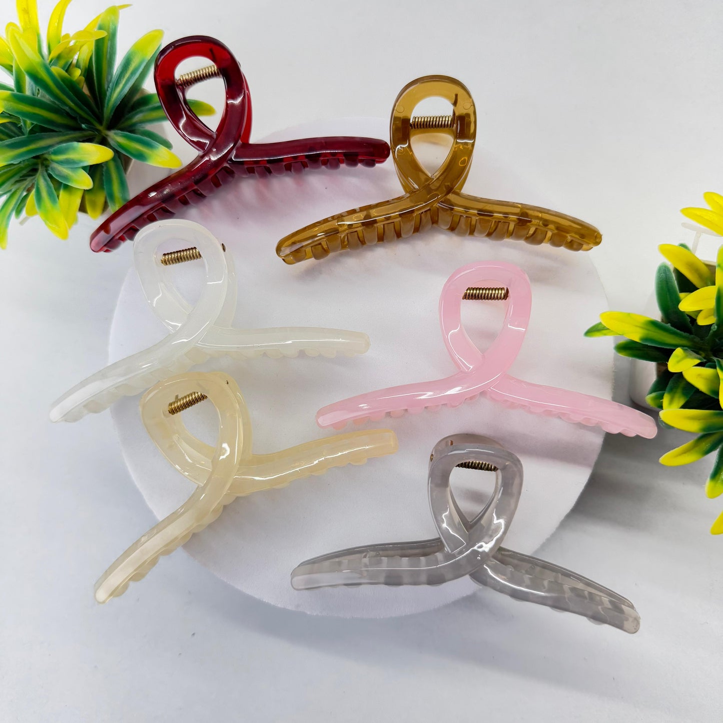 Premium Glass Infinity Hair Claw