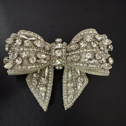 RhineStone Bow - Silver