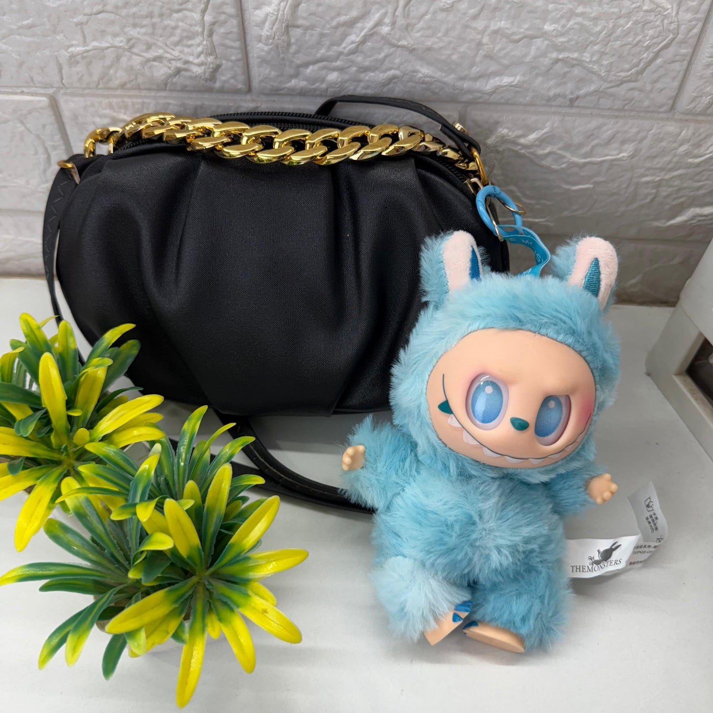 Blue Labubu with Bag