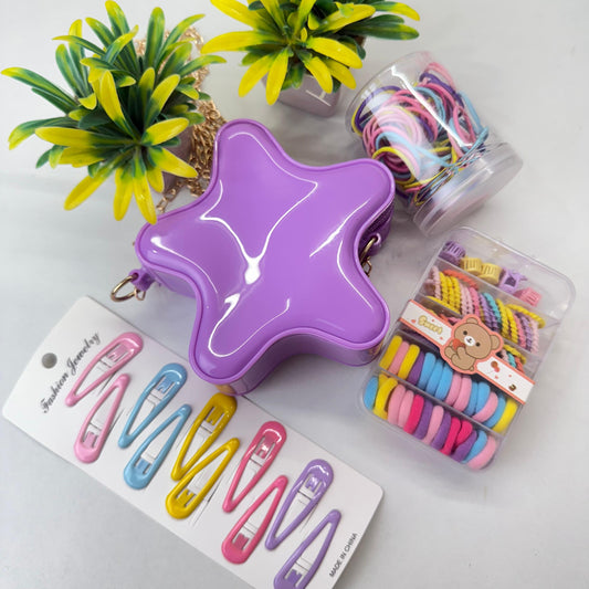 Cute Hamper with Bag - Purple
