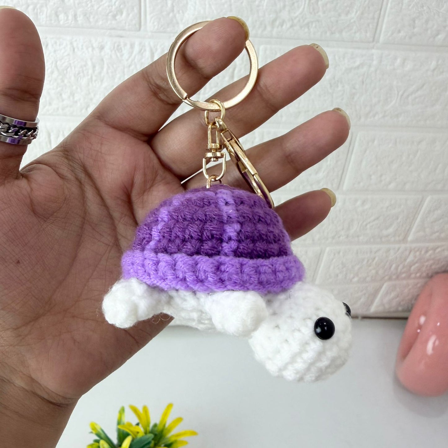 Crochet Turtle Keychain