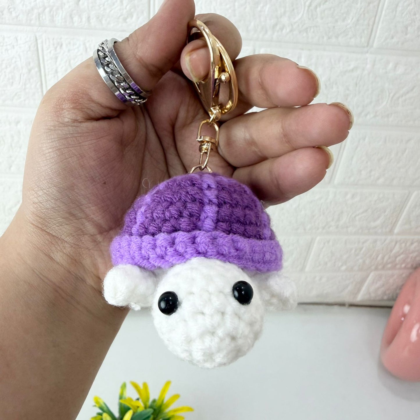 Crochet Turtle Keychain