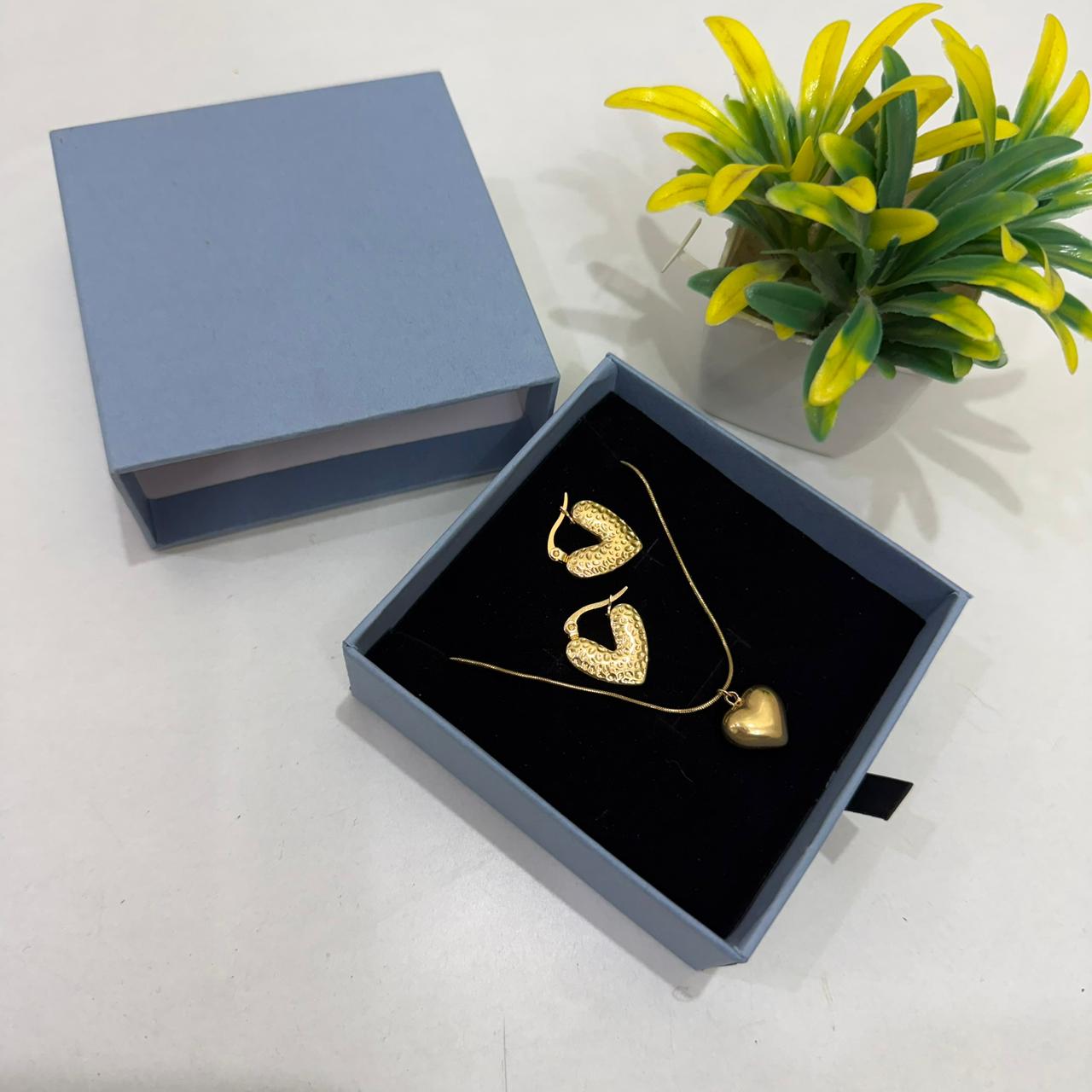 Love Pendant + Earring  (with box)