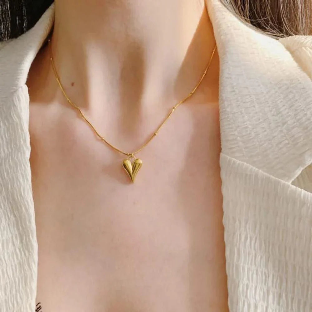 Anti-Tarnish Minimalist Heart Necklace