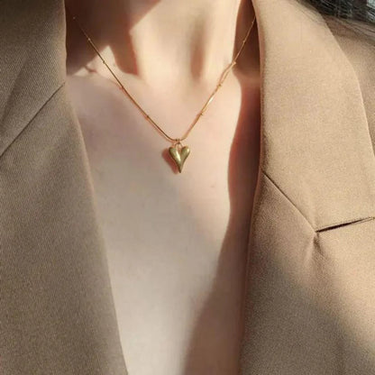 Anti-Tarnish Minimalist Heart Necklace