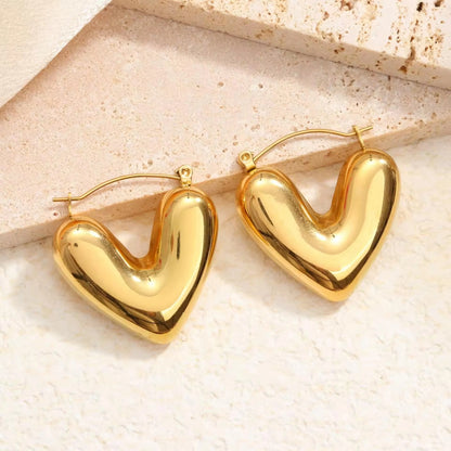 Heart's Hoop Earrings